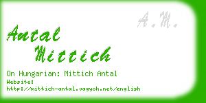 antal mittich business card